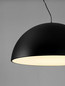 Preview: Nova Luce Pendelleuchte Tholos 3-flammig 3xE27 Schwarz Weiß Metall Ø70cm 9695286