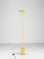 Preview: Nova Luce LED Stehleuchte Thea 17W warmweiss 3000K Messinggold Metall 135cm 9695291
