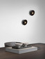 Preview: Nova Luce Wandleuchte Onia E14 Dunkelgrau Schwarz Metall Ø20,5cm 9695319