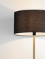 Preview: Nova Luce Stehleuchte Sibnia E27 Messinggold Schwarz Metall Textil 165cm 9695333