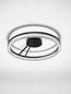 Preview: Nova Luce LED Deckenleuchte Lonela dimmbar 28W warmweiss 3000K Schwarz Aluminium Ø60cm 9695508