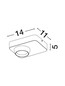 Preview: Nova Luce LED Deckenleuchte Kedros 9W warmweiss 3000K Weiß Stahl Aluminium 14x11cm 9870029