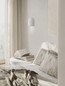 Preview: Nova Luce Wandleuchte Ammos GU10 Weiß Gips 16,5x12cm 9919116
