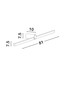 Preview: Nova Luce LED Außen-Wandleuchte Breggo 17W warmweiss 3000K IP54 Weiß Aluminium 81x10cm 9923421