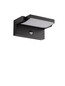 Preview: Nova Luce LED Solar-Wandleuchte Gerber schwenkbar 20W warmweiss 3000K Bewegungsmelder IP54 salzwasserfest Schwarz Aluminium 21x16,5cm 9923423