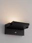 Preview: Nova Luce LED Solar-Wandleuchte Gerber schwenkbar 20W warmweiss 3000K Bewegungsmelder IP54 salzwasserfest Schwarz Aluminium 21x16,5cm 9923423