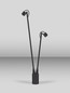 Preview: Nova Luce LED Wegeleuchte Sento schwenkbar 6W warmweiss 3000K IP65 salzwasserfest Anthrazit Aluminium 70cm 9971465