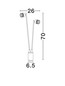 Preview: Nova Luce LED Wegeleuchte Sento schwenkbar 6W warmweiss 3000K IP65 salzwasserfest Anthrazit Aluminium 70cm 9971465