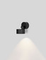 Preview: Nova Luce LED Außen-Wandleuchte Helmet schwenkbar 10W warmweiss 3000K IP65 salzwasserfest Anthrazit Aluminium Ø9cm 9971469