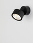 Preview: Nova Luce LED Außen-Wandleuchte Helmet schwenkbar 10W warmweiss 3000K IP65 salzwasserfest Anthrazit Aluminium Ø9cm 9971469