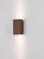 Preview: Nova Luce LED Außen-Wandleuchte Elio 6W warmweiss 3000K IP65 salzwasserfest Cortenstahl Aluminium 13x7cm 9971472