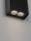 Preview: Nova Luce LED Außen-Wandleuchte Elio 12W warmweiss 3000K IP65 salzwasserfest Anthrazit Aluminium 13x11cm 9971473