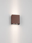 Preview: Nova Luce LED Außen-Wandleuchte Elio 12W warmweiss 3000K IP65 salzwasserfest Cortenstahl Aluminium 13x11cm 9971475
