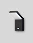 Preview: Nova Luce LED Außen-Wandleuchte Farge 12W warmweiss 3000K Bewegungsmelder IP65 salzwasserfest Schwarz Aluminium 22x16,5cm 9971476