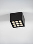 Preview: Nova Luce LED Außen-Deckenleuchte Jax 17W warmweiss 3000K IP54 salzwasserfest Anthrazit Aluminium 11x11cm 9971479