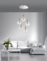 Preview: Nova Luce FILO Pendelleuchte G9 5-fach Gold 120x40cm dimmbar 1500202805