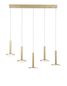 Preview: Nova Luce PALENCIA LED Pendelleuchte Messing 50W Warmweiss 107x15x150cm 1703301203