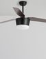 Preview: Nova Luce MONSOON LED Ventilator Schwarz 18W Warmweiss 38-51x132cm 5260251