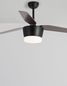 Preview: Nova Luce MONSOON LED Ventilator Schwarz 18W Warmweiss 38-51x132cm 5260251