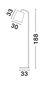 Preview: Nova Luce STABILE Stehlampe E27 Gold 188x30cm 549601