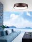 Preview: Nova Luce RANDO LED Deckenleuchte Kaffeebraun 42W Warmweiss 13x60cm 6167210