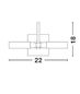 Preview: Nova Luce DRITTO Wandleuchte G9 2-fach Weiß IP44 22x12x18cm dimmbar 6310661