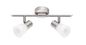 Preview: Nova Luce PUBLICO Deckenleuchte E14 2-fach Nickel 34,2x7,8x16,2cm dimmbar 667002