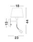 Preview: Nova Luce MONTATO Wandleuchte LED&E27 2-fach Chrom 3W Warmweiss 18x21x44cm 6916202