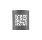 Preview: Nova Luce ZENITH Wandleuchte E27 Grau 12W IP44 23x9,5x26,4cm dimmbar 713212