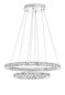 Preview: Nova Luce CELINE LED Pendelleuchte Chrom 40W Neutralweiss 64x44x120cm 7403001