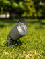 Preview: Nova Luce INSIDE Spießleuchte GU10 Grau 7W IP54 11x11x20cm dimmbar 767801