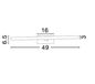 Preview: Nova Luce MODENA LED Wandleuchte Chrom 12W IP44 Warmweiss 49x9x6,5cm 787001