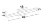 Preview: Nova Luce VANESE LED Wandleuchte Chrom 12W IP44 Warmweiss 49x7,5x6,5cm 787005