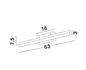 Preview: Nova Luce VANESE LED Wandleuchte Chrom 18W IP44 Warmweiss 63x7,5x7,5cm 787006