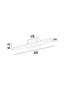 Preview: Nova Luce WILLOW LED Wandleuchte Weiß 12W IP44 Warmweiss 49x7,5x6,5cm 787014