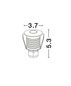Preview: Nova Luce BANG LED Bodeneinbauleuchte Weiß 1W IP67 Warmweiss 3,7x3,7x5,3cm 8038401