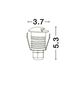 Preview: Nova Luce BANG LED Bodeneinbauleuchte Weiß 1W IP67 Warmweiss 3,7x3,7x5,3cm 8039001