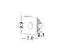 Preview: Nova Luce PASSAGIO LED Wandeinbauleuchte Weiß 1W IP54 Warmweiss 3,9x2,2x3,9cm 8058001