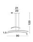 Preview: Nova Luce SEVILLE LED Pendelleuchte Chrom 38W Warmweiss 90x120cm 81007601