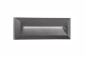 Preview: Nova Luce PULSAR LED Wandleuchte Grau 2W IP54 Warmweiss 23x3x8cm 811502