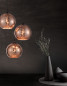 Preview: Nova Luce BLAZE Pendelleuchte E27 3-fach Schwarz 155x35cm dimmbar 8142681