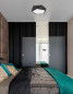 Preview: Nova Luce DARIUS Deckenleuchte E27 Schwarz 10x40cm dimmbar 8186202