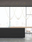 Preview: Nova Luce VITTON Pendelleuchte E27 Gold 150x20x120cm dimmbar 8279601