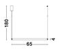 Preview: Nova Luce VEGAS LED Pendelleuchte Messing 23W Warmweiss 180x65cm 86016807