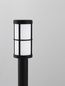 Preview: Nova Luce STONE Wegeleuchte E27 Schwarz 12W IP54 12x12x65cm 9002860