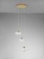 Preview: Nova Luce KING Pendelleuchte G9 3-fach Gold 180x25cm dimmbar 9006048