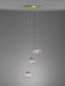 Preview: Nova Luce KING Pendelleuchte G9 3-fach Gold 180x25cm dimmbar 9006048