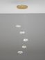 Preview: Nova Luce KING Pendelleuchte G9 5-fach Gold 180x35cm dimmbar 9006049
