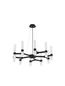 Preview: Nova Luce CENTURY Pendelleuchte G9 20-fach Schwarz 210x85cm dimmbar 9006052