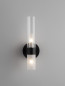 Preview: Nova Luce CENTURY Wandleuchte G9 2-fach Schwarz 10x11x31cm dimmbar 9006054